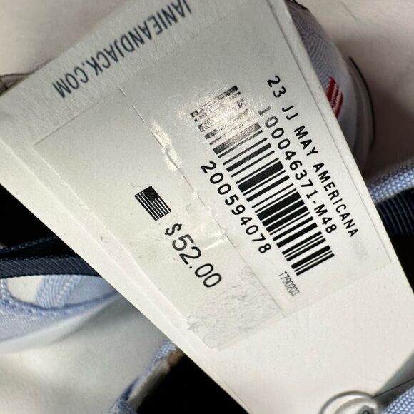 NWT Janie and Jack Unisex Embroidered Flag Slip On Sneaker - Size 6 - Picture 5 of 6